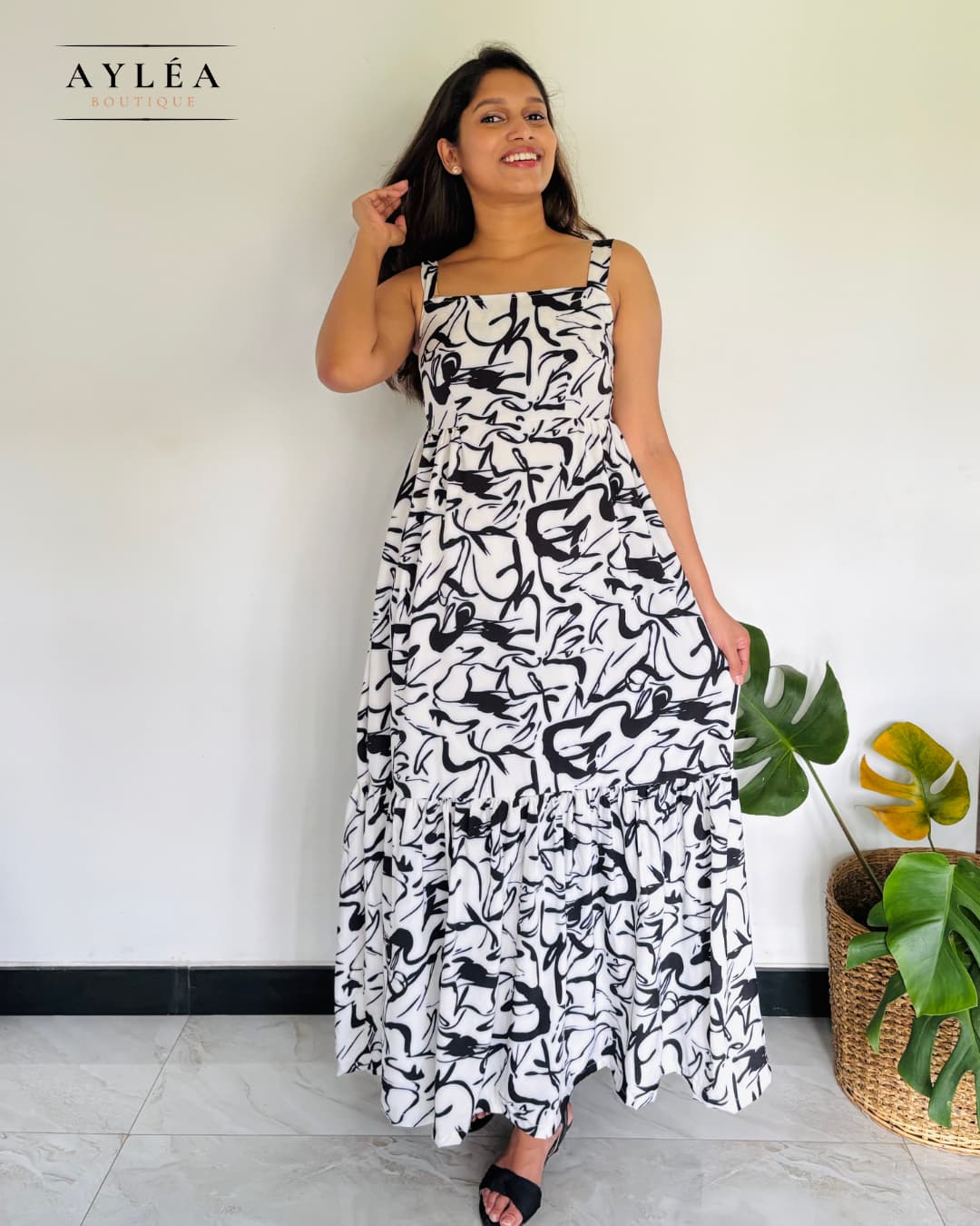 Midnight Sketch Maxi Dress