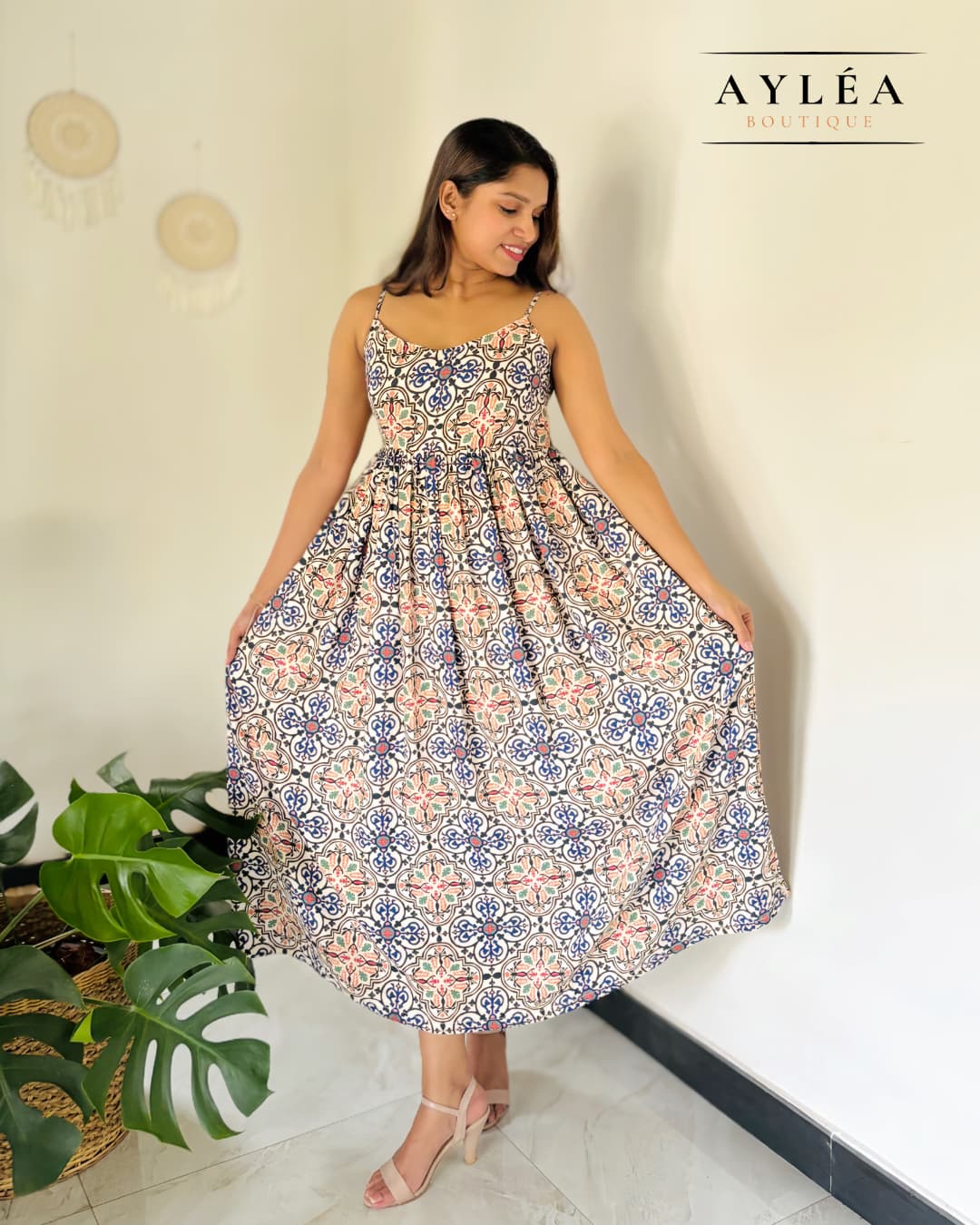 Soft Bloom Strappy Dress