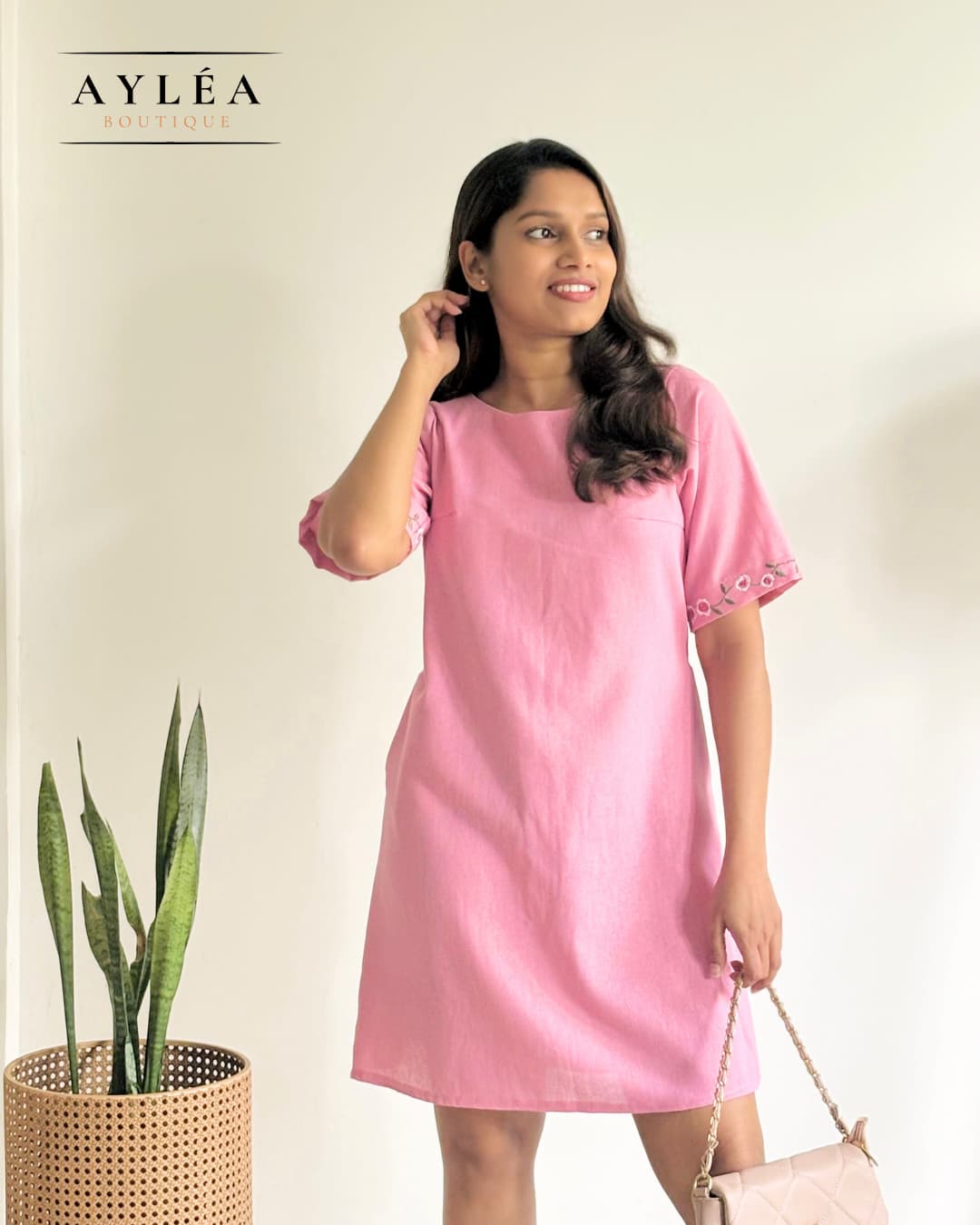 Petal Linen Dress — view 3