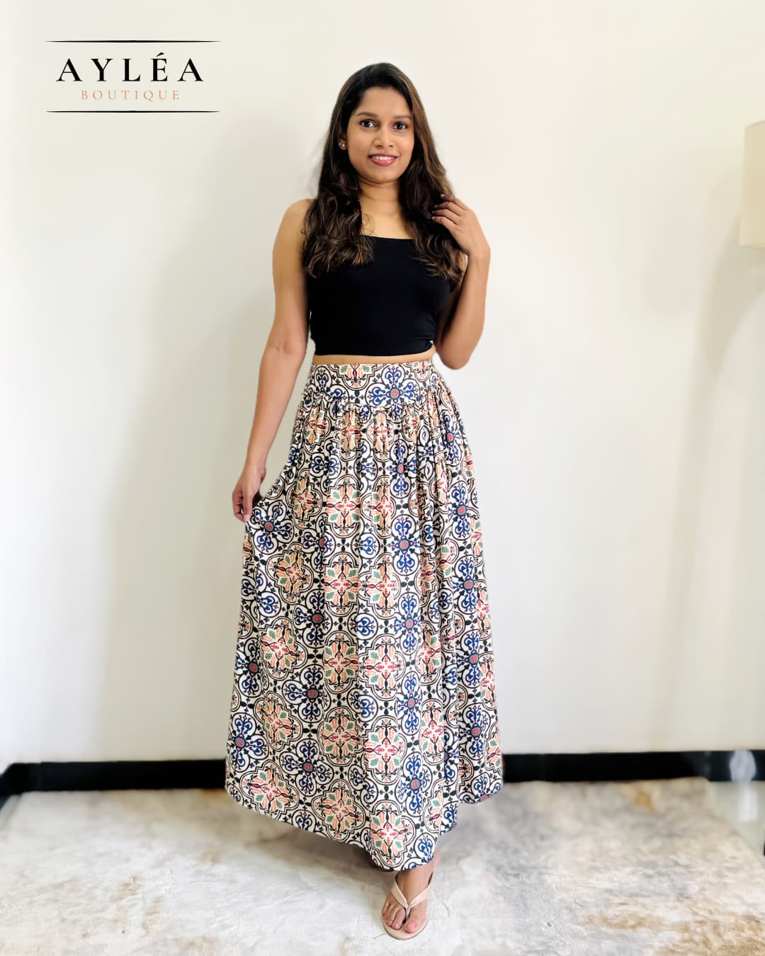 Mosaic Bloom Maxi Skirt — view 2